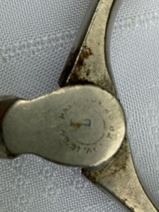 Antique Handcuffs 1882 - 1884 No Key Pat Nov 23 82 Nov 18 84 Marked T in a circle 3