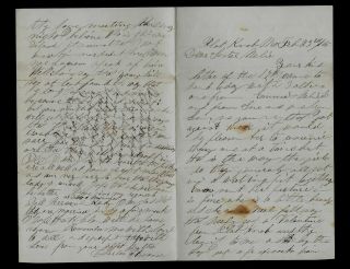 7th Kansas Cavalry Civil War Letter From Missouri - Content,  Rebel Prisoners