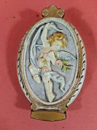 Antique Hubley Cupid Cherub Cast Iron Door Knocker