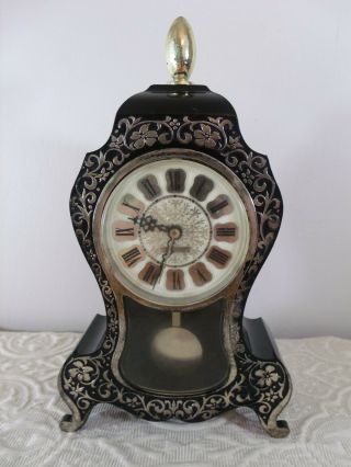 Vintage Westclox Electric Neuchatel Model S39 - B Table Clock 10 1/2 " X 5 1/2 "
