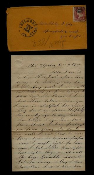 64th York Infantry Civil War Letter - Recovering Battle Fair Oaks Wound