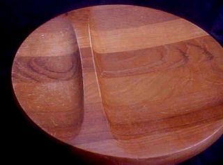 Cool Vtg Mid Century Mod Danish Richard Nissen Teak Wood Serving Dish Platter