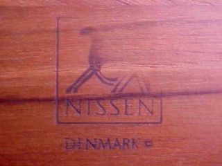 Cool Vtg Mid Century Mod Danish Richard NISSEN Teak Wood SERVING DISH PLATTER 3