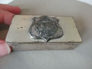 ANTIQUE KRONHEIM & OLDENBUSCH K O CO SILVER STAMP CASE TRINKET BOX CANADA US OLD 2