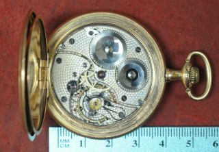 Vintage Chris Bernloeher Pocket watch,  size 12,  gold plated,  not running 4