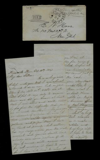 36th Massachusetts Infantry Civil War Letter - Battle Blue Springs Tennessee