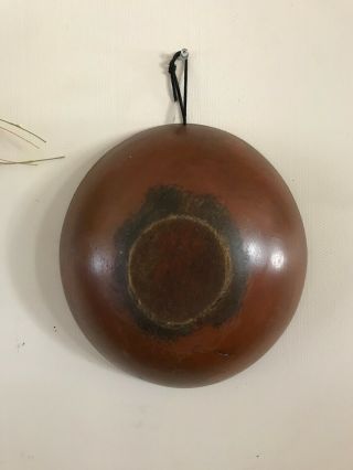 Primitive Hanging Wooden Bowl With Rawhide String