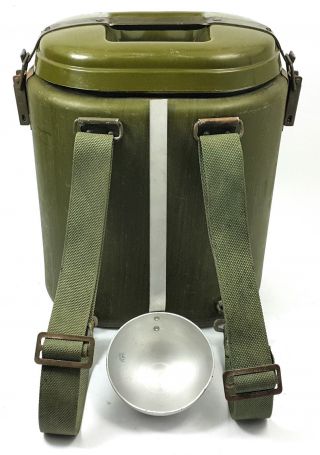 Vintage Military Thermos 12l.  Spoon Backpack Soviet Polish Army Canteen Mess Kit