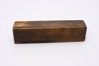 Antique Wood Primitive Vintage Dovetail Slide Lid Box Tool Pencil Small Country