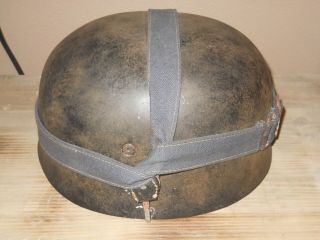 m - 38 fallshimjaer helmet & liner,  dual decal,  luftwaffe bread bag strap.  loook 2