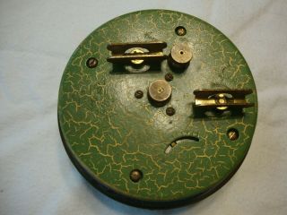 Westclox Big Ben DeLuxe Green Crackle Alarm Clock ca.  1920 ' s Feet Missing 3