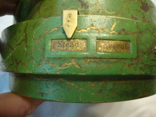 Westclox Big Ben DeLuxe Green Crackle Alarm Clock ca.  1920 ' s Feet Missing 5