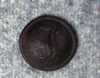 Antique Civil War Confederate Script I Infantry Coat Button Rare