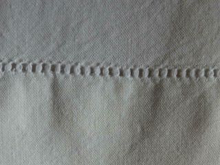 Lovely Antique French Linen Sheet with Monogram A D circa 1920 Art Deco 4