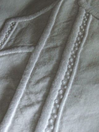 Lovely Antique French Linen Sheet with Monogram A D circa 1920 Art Deco 5