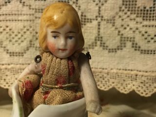 Antique Bisque Doll,  Tiny Jointed Arms And Legs In A Porcelain Shoe.  “as Is” 2