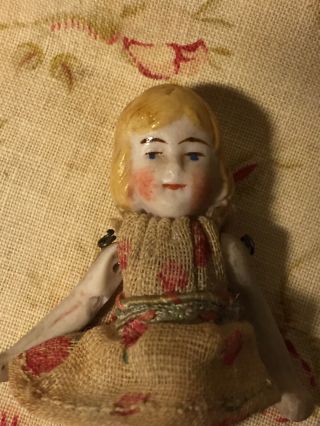 Antique Bisque Doll,  Tiny Jointed Arms And Legs In A Porcelain Shoe.  “as Is” 3
