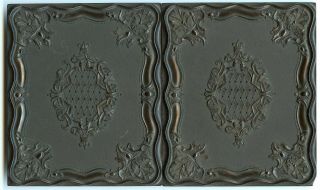 1/4th Plate Double Union Case - Geometric Berg 3 - 35 Civil War