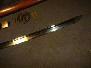 Japanese WWll sword in civilian mountings,  bohi engravings 6