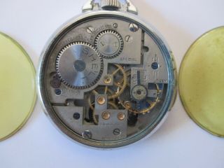 1940S GIRARD PERREGAUX SHELL OIL 7 JEWEL SKELETON SZ 16 POCKETWATCH 3