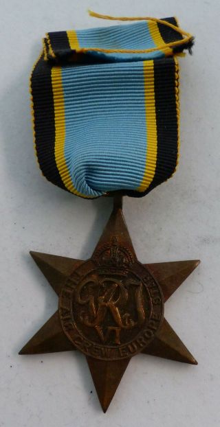 1939 - 45 Ww2 Canada Military Air Crew Europe Medal Star