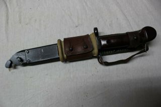Romanian Military Issue Wire Cutting Bayonet Knife Comblock With Scabbard Froga5
