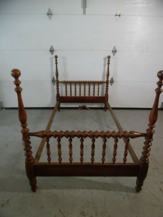 Vintage Cherry Twin Size Spool Bed