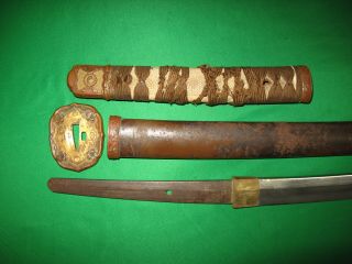 Japanese WW2 Army Sword Signed Tang for Restoration 6