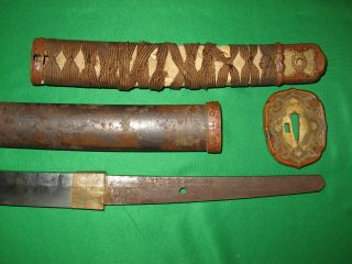 Japanese WW2 Army Sword Signed Tang for Restoration 8