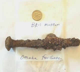 Ww2 Us Higgins Boat Bolt From Omaha Beach D - Day - Big Red One Museum