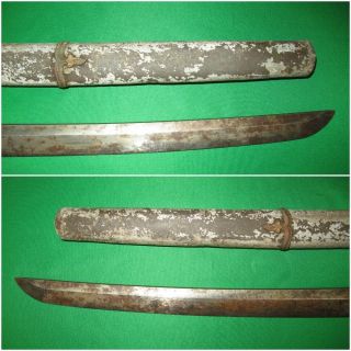 Japanese WW2 Sword Old Blade Signed Tang for Restoration 12