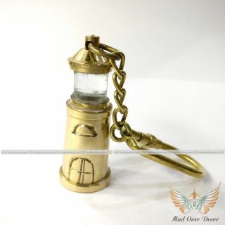 Nautical Brass Light House Key Chain Solid Marine Collectible Christmas