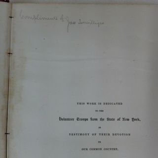 1865 Civil War NY Regiments Presentation of Flags to Governor Book 7