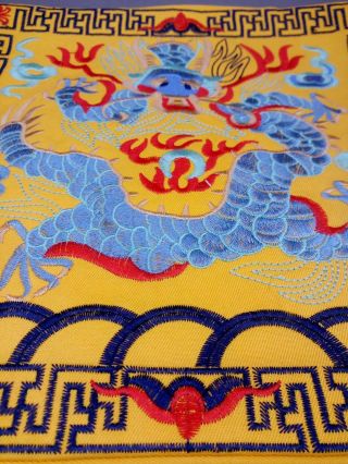 Chinese Exquisite hand - embroidered silk dragon official title 2
