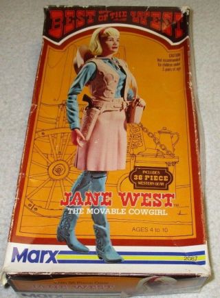 Marx Best Of The West Jane West Doll Action Figure 100 Complete Johnny