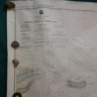 Usa Noaa Nautical Chart Rosario Strait To Cherry Point N Washington Orcas Map