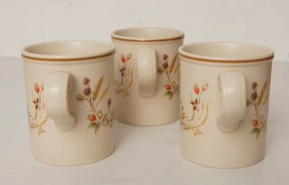 3x Vintage M&s Harvest Pattern Mugs