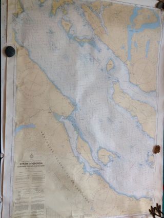 Canadian Hydrographic Nautical Chart Strait Of Georgia Northern Bc Vancouver Map