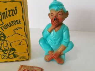 Vintage Plastic Toy The Mob Smoker LO SCUGNIZZO FUMATORE Oskar - BOXED - ITALY 2