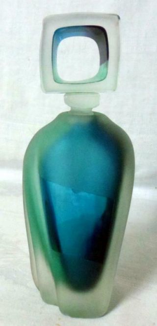 Jim Grant Studio Mid Century Modern Sommerso Art Glass Perfume Bottle