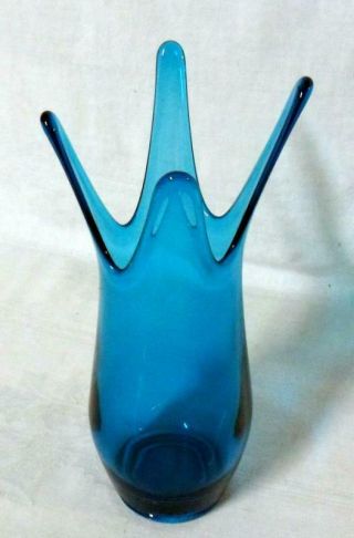 Mid Century Modern Viking Epic Art Glass Drip Splash Vase