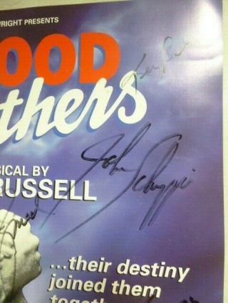 Blood Brothers Musical Theater Poster Signed by Cast Shawn and David Cassidy 4