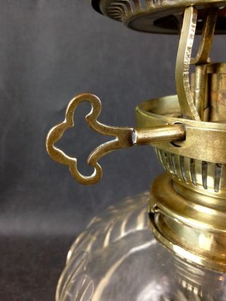 Victorian Hinks No 2 Duplex Riser Bayonet Fit Oil Lamp & Cut Glass Font 2