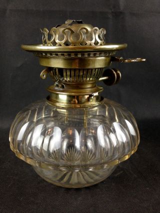 Victorian Hinks No 2 Duplex Riser Bayonet Fit Oil Lamp & Cut Glass Font 8