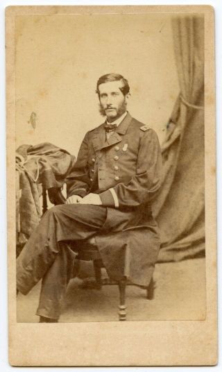 Cdv Louis N.  Stodder Hero Of The Uss Monitor Civil War Us Navy