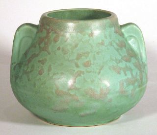 1920s 30s Vintage Brush Mccoy Fawn Vase No.  716 Green Vellum Glaze Arts & Crafts