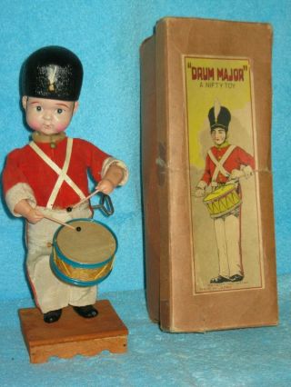 Pre War Japan Wind - Up 12  Niffty  Drum Major " In Strong Box