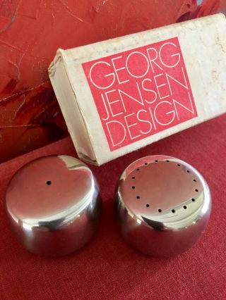 George Jensen Pebbels Salt & Pepper - Stainless Steel / Danish Modern