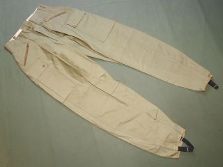 US Army WW2 10TH MOUNTAIN FSSF COTTON SKI PANTS EXC ' 42 Vtg Trousers W/ Stirrups 2
