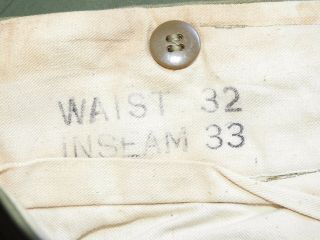 US Army WW2 10TH MOUNTAIN FSSF COTTON SKI PANTS EXC ' 42 Vtg Trousers W/ Stirrups 7